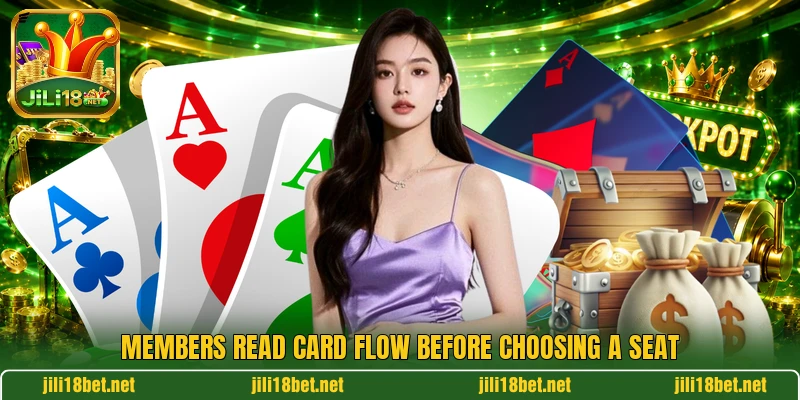 Members read card flow before choosing a seat Members read card flow before choosing a seat