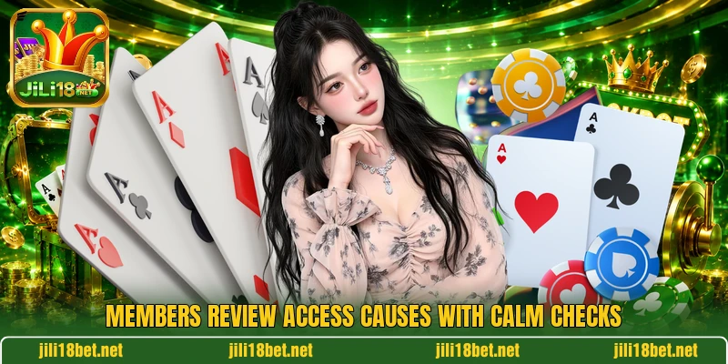 Members review access causes with calm checks Members review access causes with calm checks