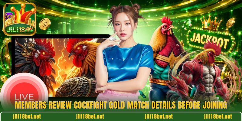 Members review cockfight gold match details before joining Members review cockfight gold match details before joining