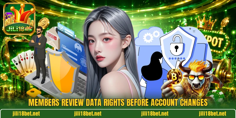 Members review data rights before account changes Members review data rights before account changes