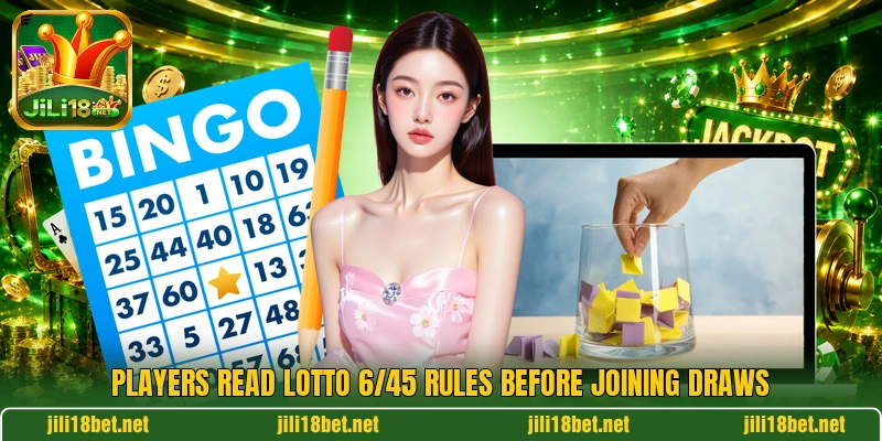 Players read lotto 6/45 rules before joining draws