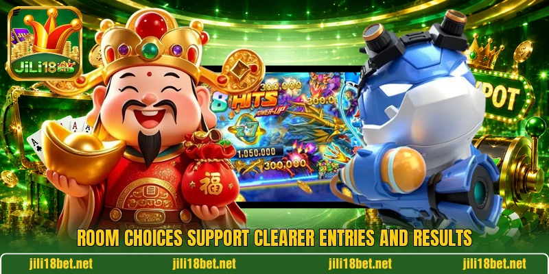 Room choices support clearer entries and results