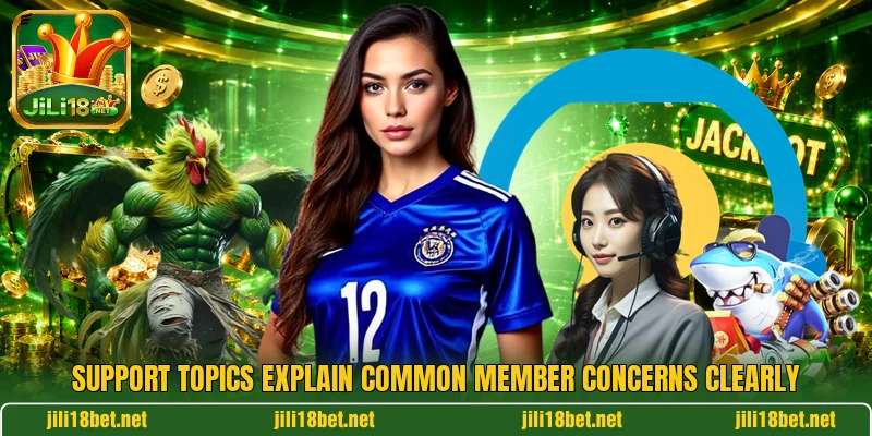 Support topics explain common member concerns clearly