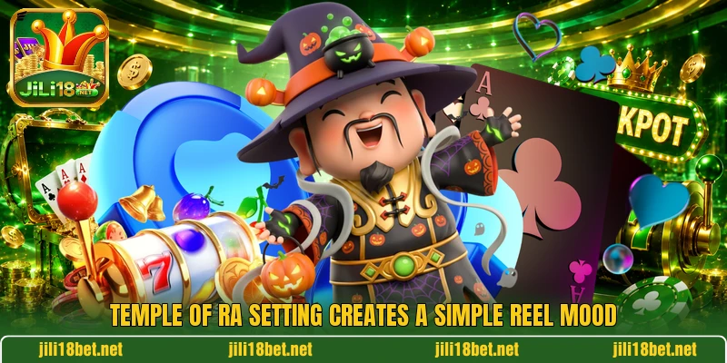 Temple of Ra setting creates a simple reel mood Temple of Ra setting creates a simple reel mood